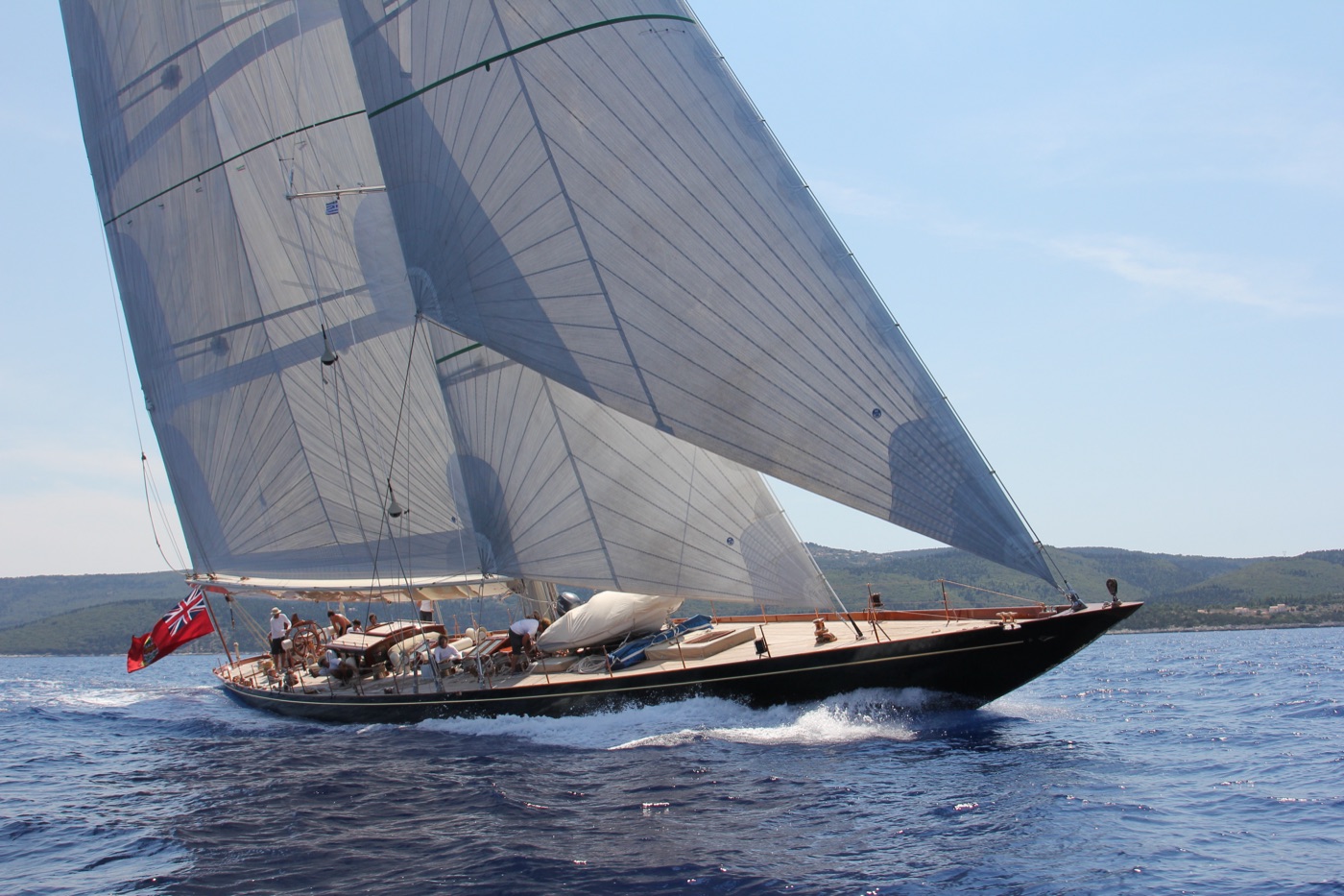 J-Class Shamrock V under sail